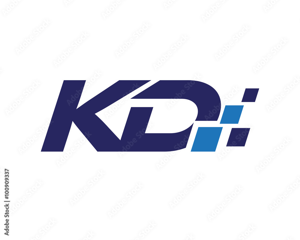 KD digital letter logo