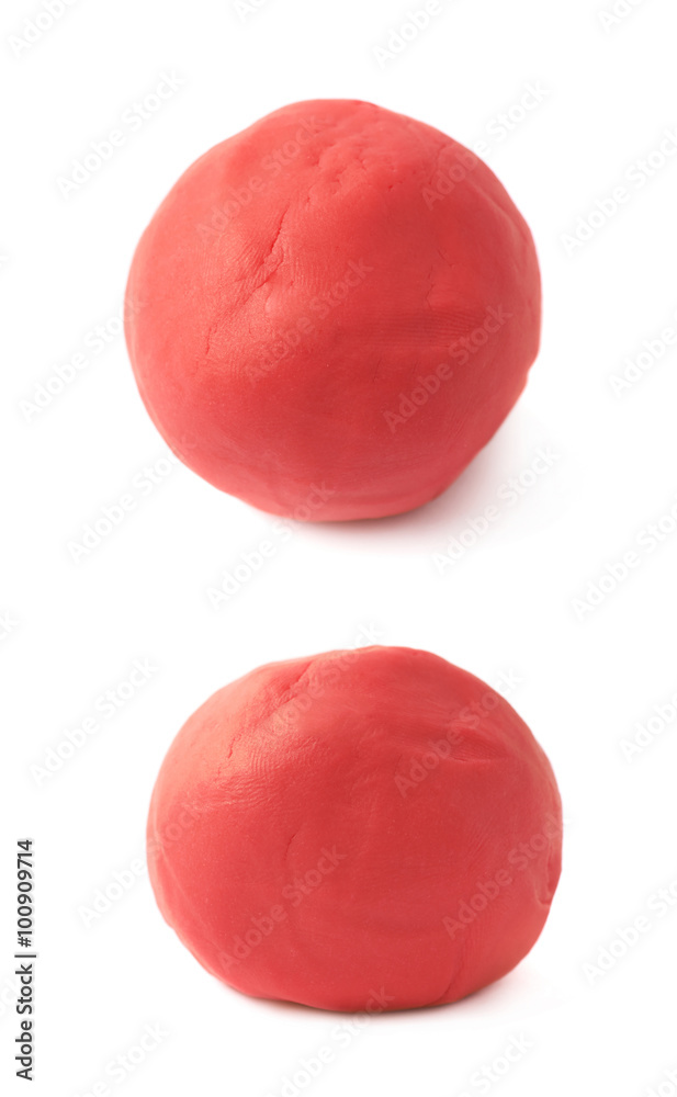 Piece of a modelling clay isolated Piece of a modelling clay isolated