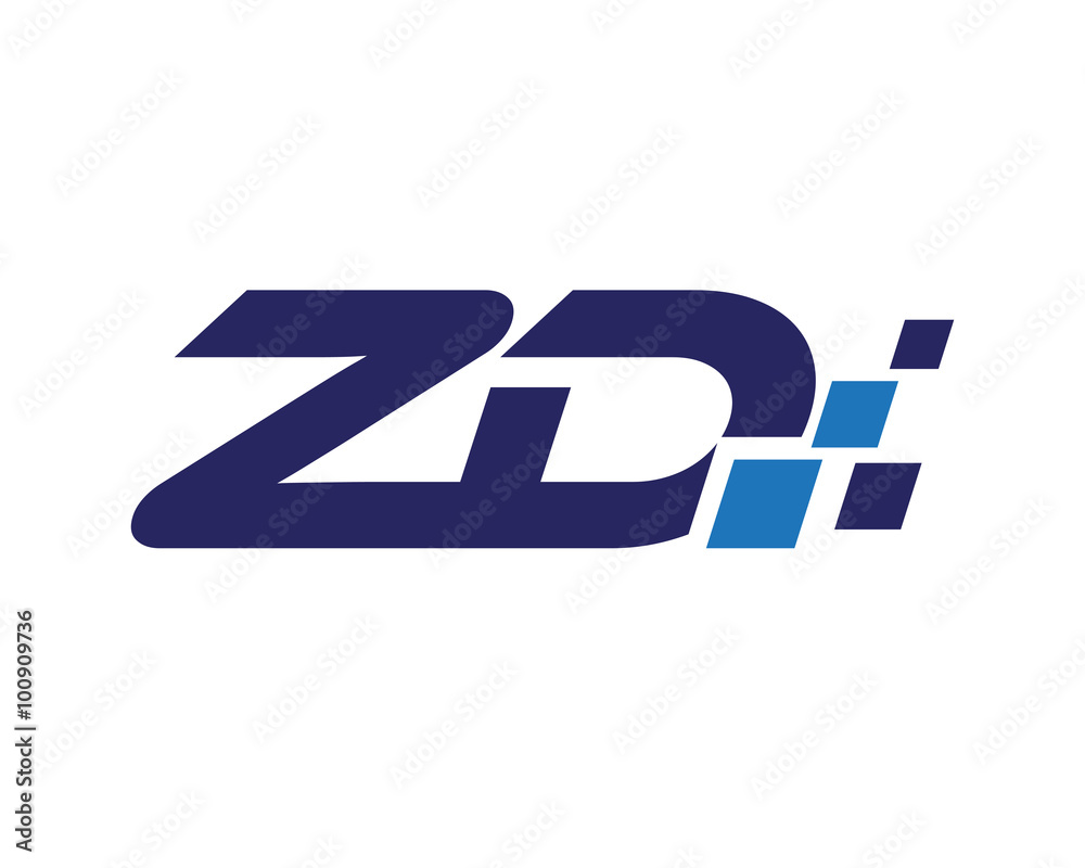 ZD digital letter logo ZD digital letter logo