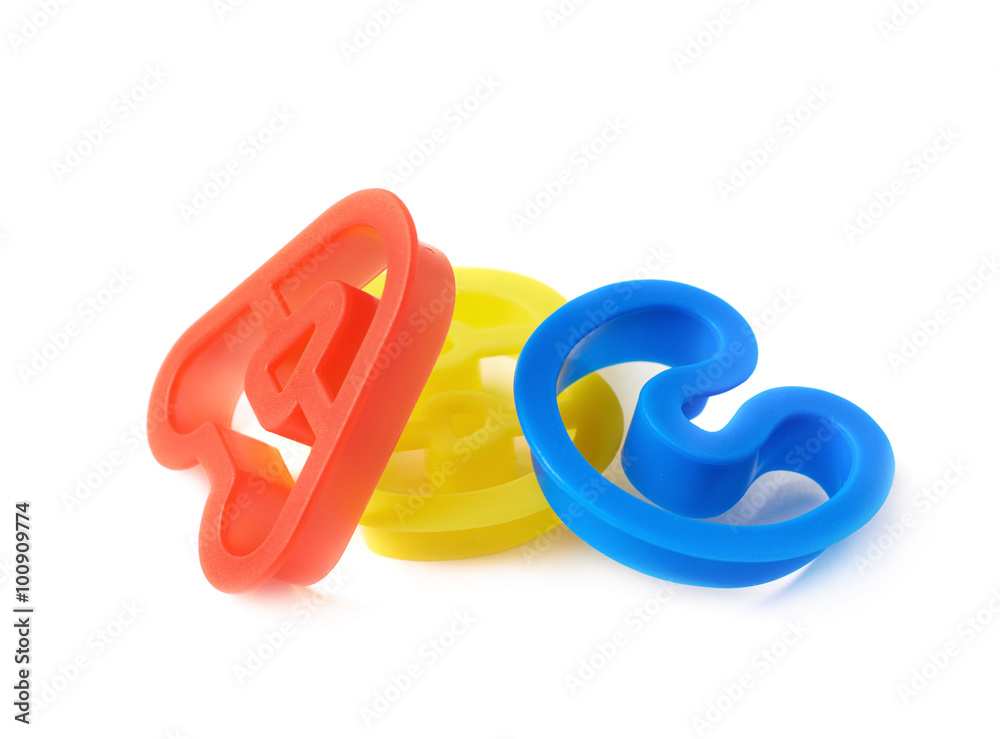 Fototapeta premium ABC letter forms isolated