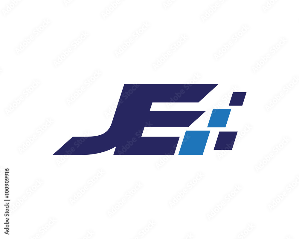 JE digital letter logo