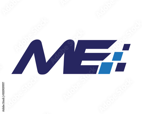 ME digital letter logo