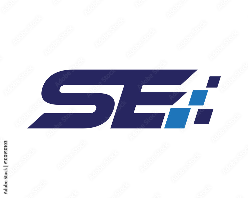 SE digital letter logo