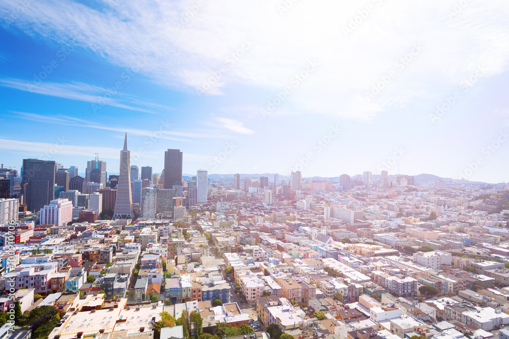 San Francisco panorama downtown and surroundings
