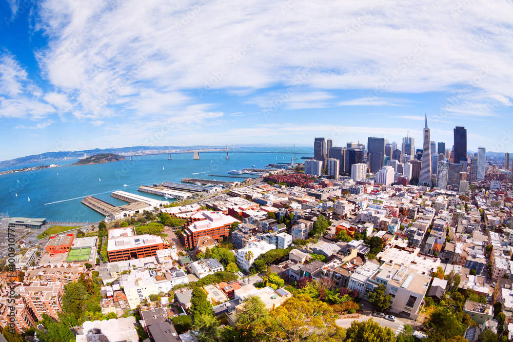 View of the piers and San Francisco downtown