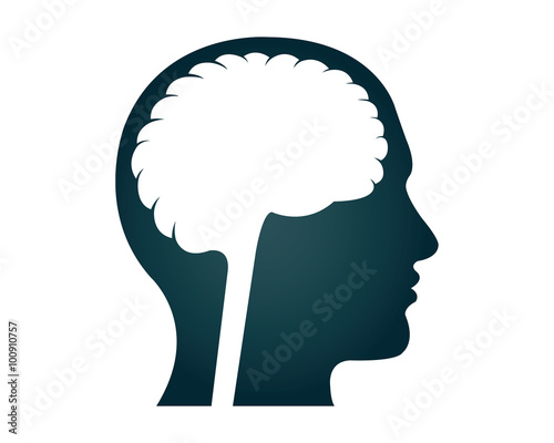 Human brain silhouette