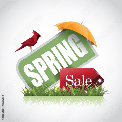 Spring sale icon EPS 10 vector stock illustration
