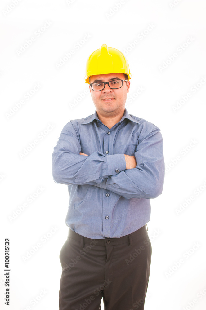 Engineer with helmet