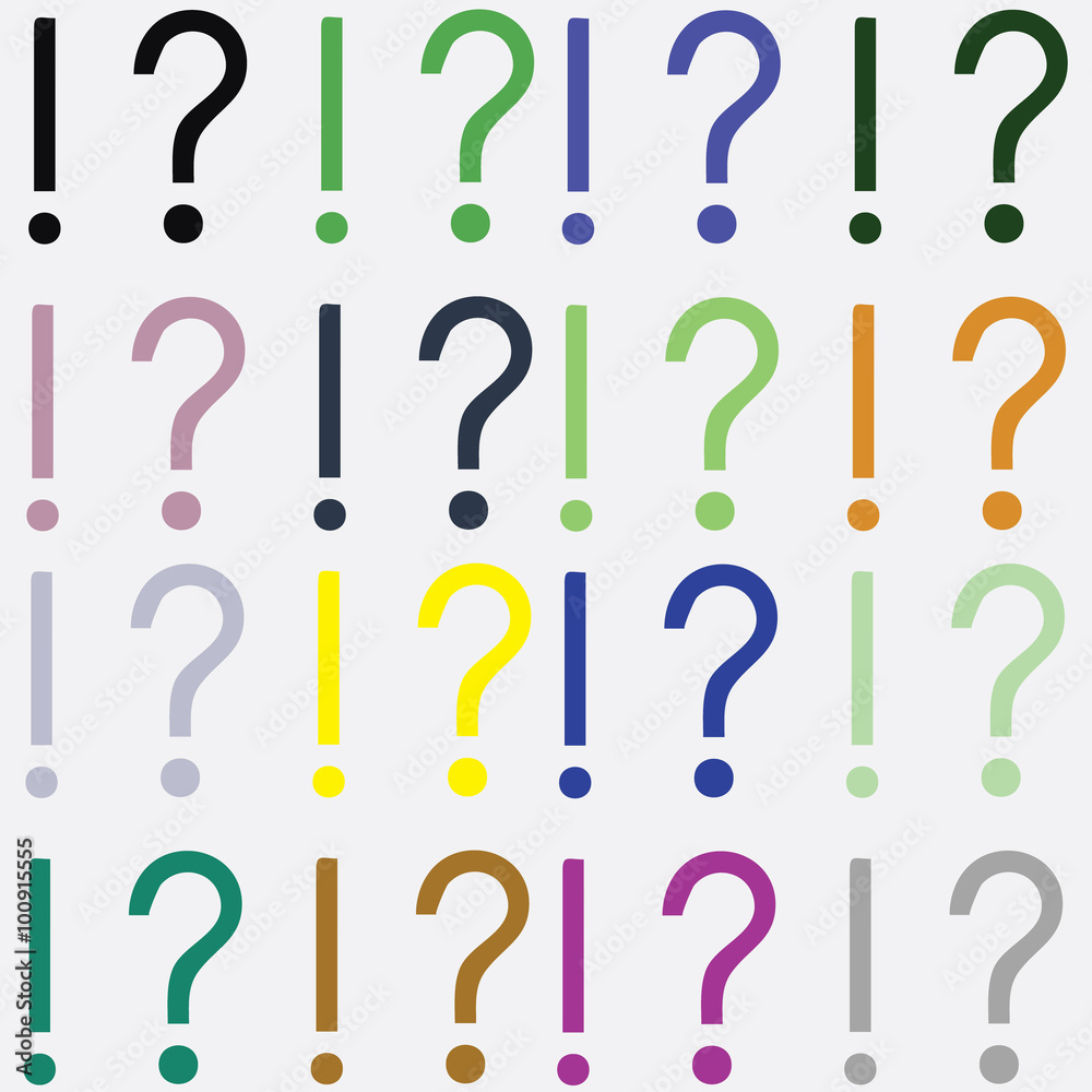 Question mark and exclamation mark (Vector illustration)