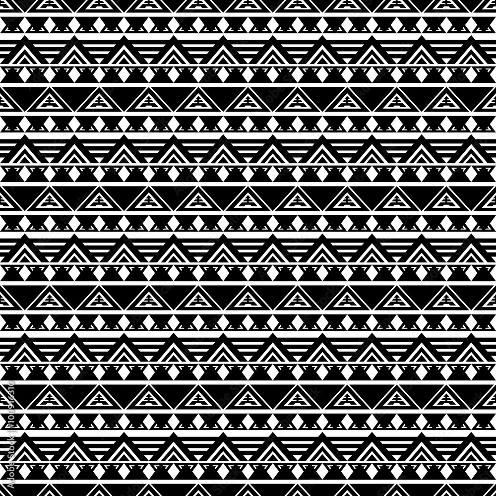 Seamless black Aztec pattern Seamless black Aztec pattern
