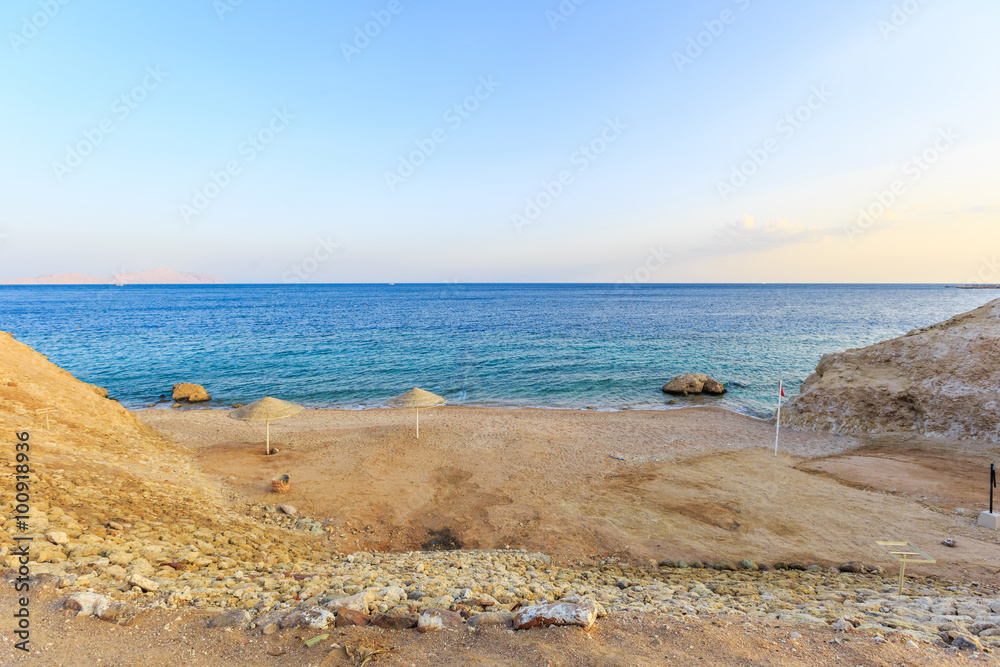Beautiful beach coast in the Red Sea, Egypt. 