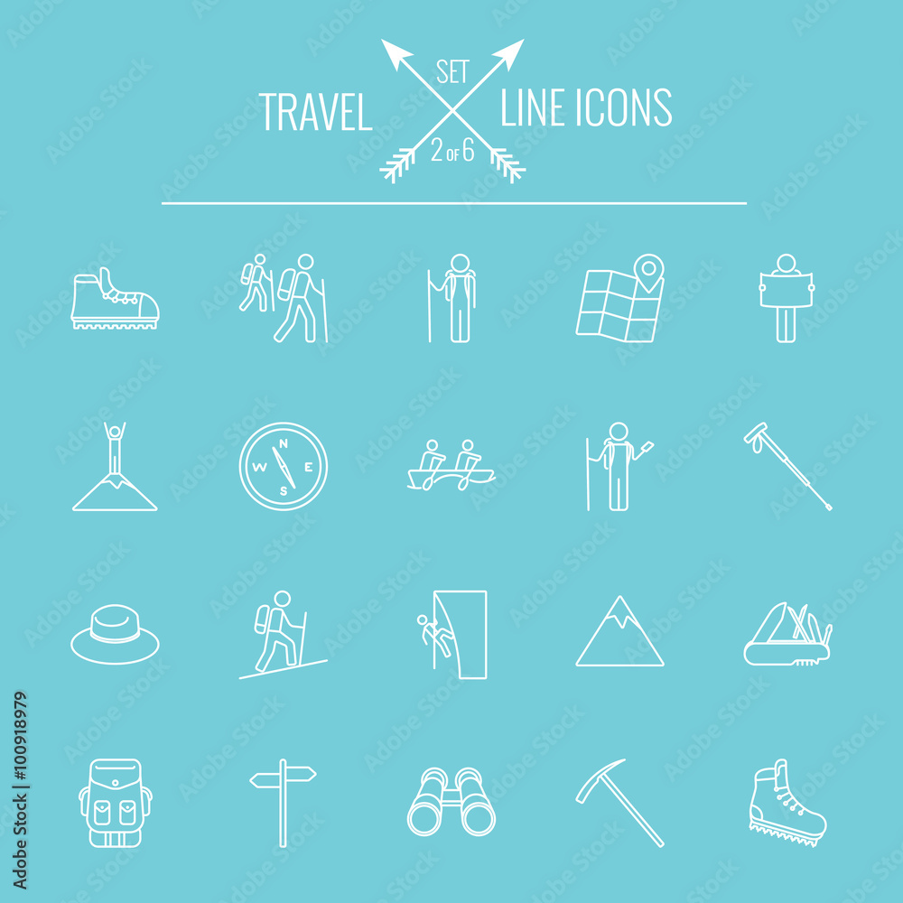 Travel and holiday icon set. Travel and holiday icon set.