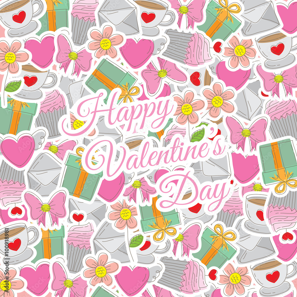 Valentine's day vector background Valentine's day vector background