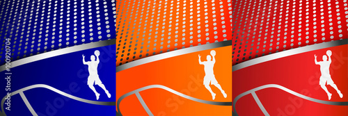 Three colorful abstract basketball  backgrounds