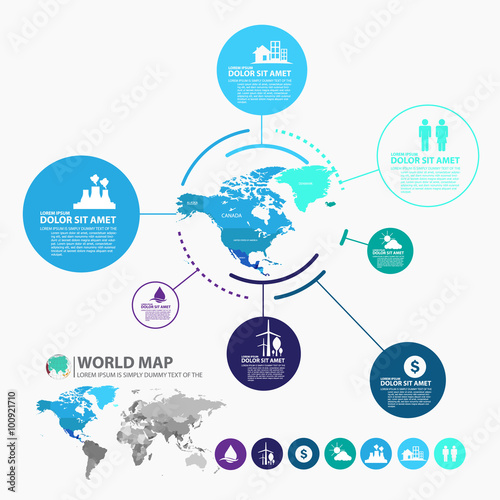 world map infographic