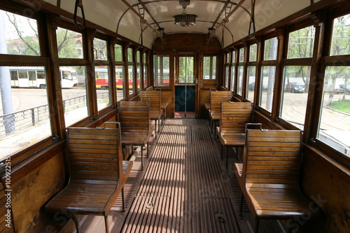 Old tram inside