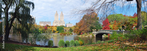 Stampa su tela New York City Central Park Autumn panorama
