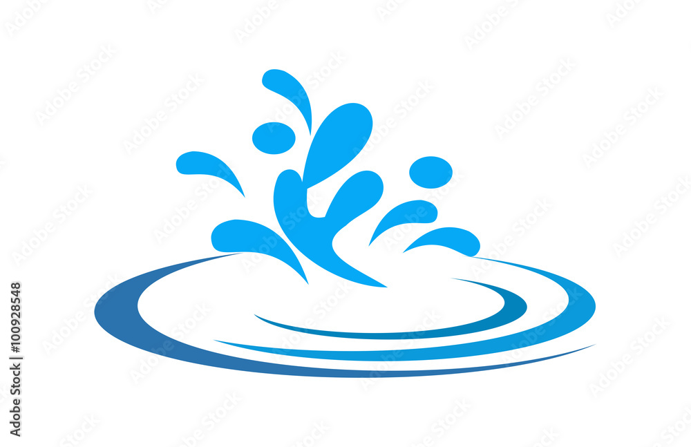 water splash logo Stock Vector | Adobe Stock