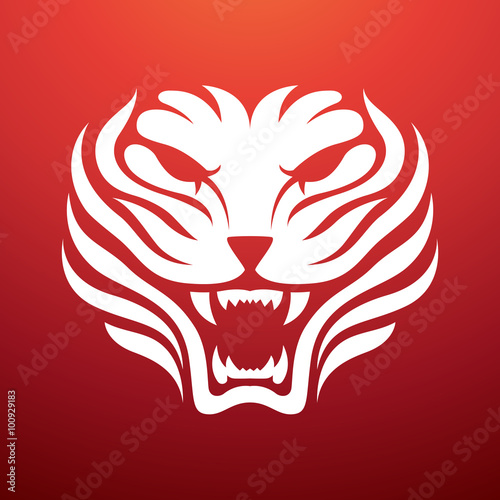 Fototapeta Naklejka Na Ścianę i Meble -  Tiger Head Icon Logo