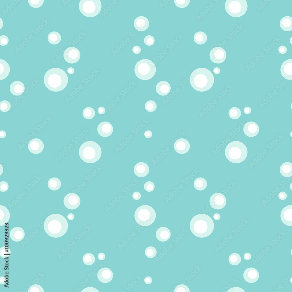 blue bubbles in the sea seamless vector pattern background illustration