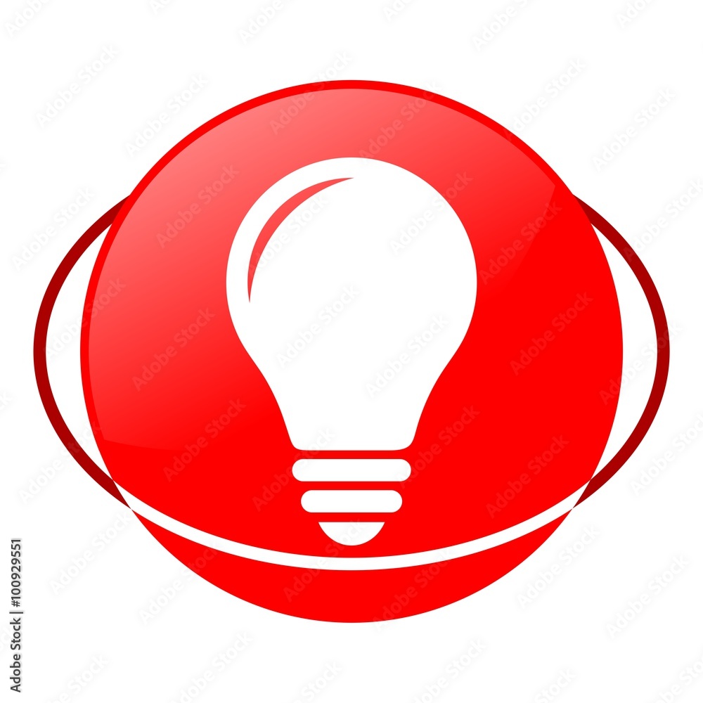 Red icon, bulb vector ilustration Red icon, bulb vector ilustration