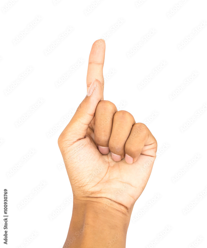 number one finger hand symbol
