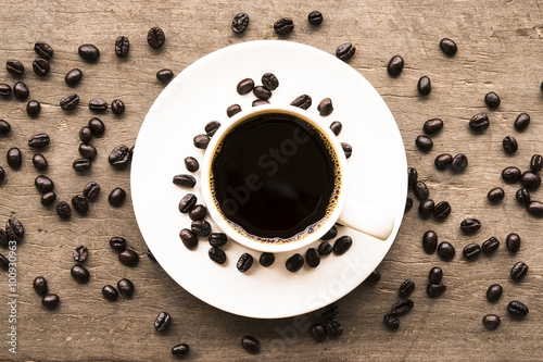 Coffee Cup and Coffee Beans © goodeeday