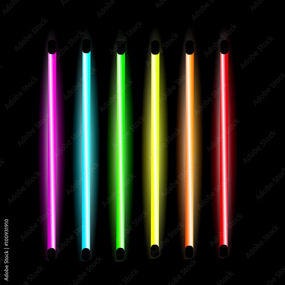 Set neon sings. Glowing frame. Vector Illustration Set neon sings. Glowing frame. Vector Illustration