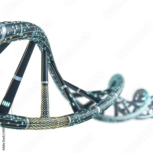 Artificial DNA molecule, the concept of artificial intelligence,