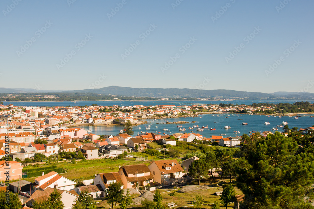 Fototapeta premium View of Isla de Arousa, Galicia, Spain