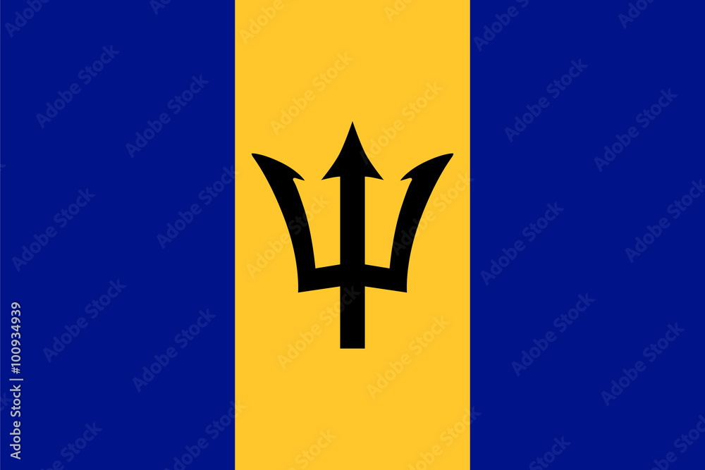 Fototapeta premium Standard Proportions for Barbados Flag