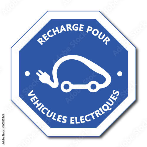 Logo recharge véhicules électriques.