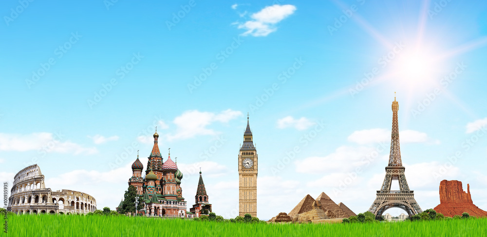 Obraz premium Travel the world monument concept