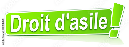 droit d'asile sur étiquette verte