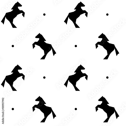 repeating pattern with jumping horse