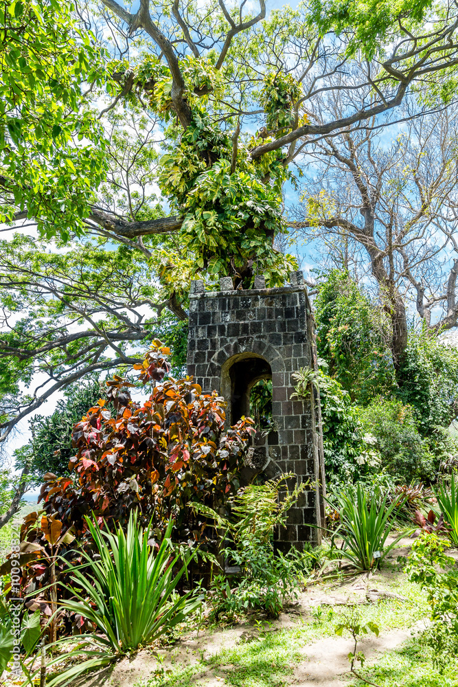 Stone Tower on Hill in Jungle