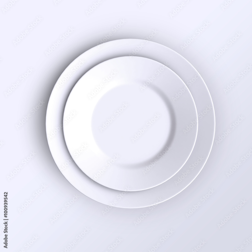 Empty plate. Isolated on white background. View from above. Empty plate. Isolated on white background. View from above.
