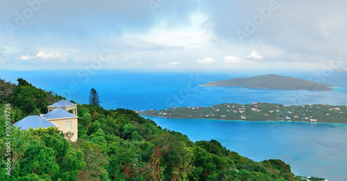 St Thomas panorama mountain view