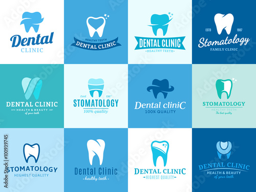 Dental Clinic Logo, Icons and Design Elements
