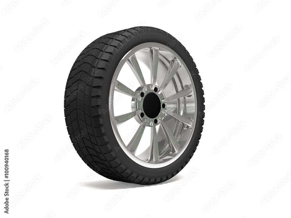 Obraz premium Car wheel 3d rendering