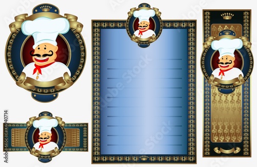 set of menu with chiefs