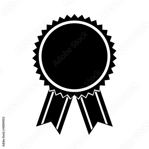 Medal black simple icon