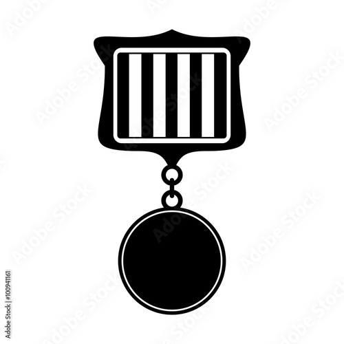 Medal black simple icon