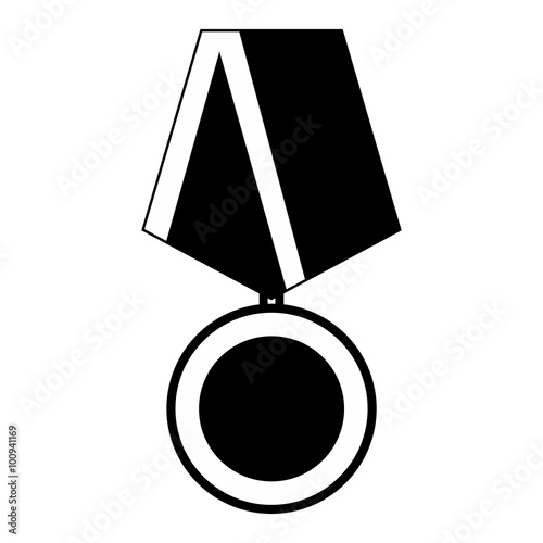 Medal black simple icon