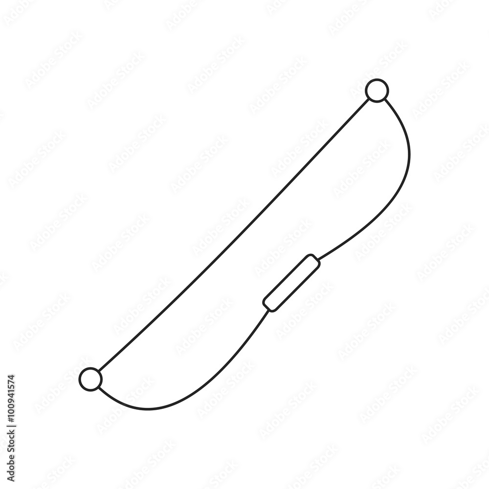 Bow weapon thin line icon Bow weapon thin line icon