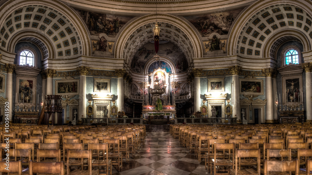 Mosta Dome Nave HDR