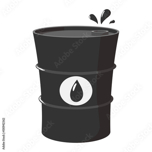Metal oil barrel cartoon icon