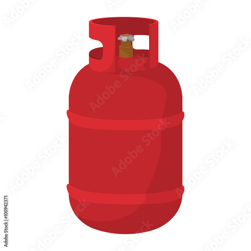 Red gas bottle cartoon icon