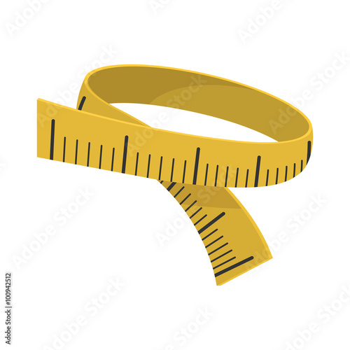 Measuring tape cartoon icon