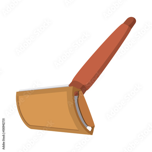 Vintage double edged safety razor cartoon icon